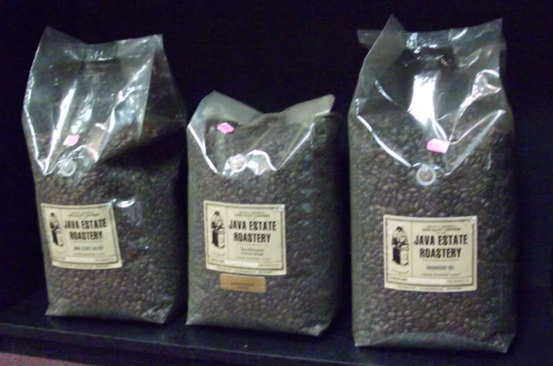 Java estate coffee beans espresso blend midnight oil