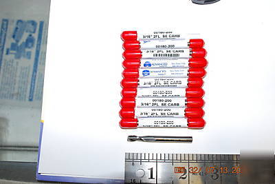 New carbide end mills one lot of 10PCS 3/16