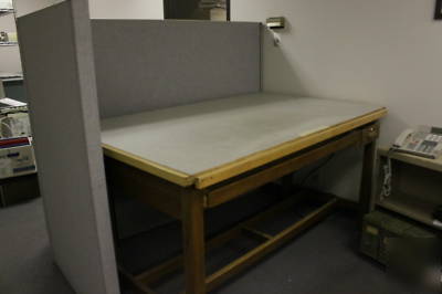 Oak drafting table for art, crafts, sewing & quilting