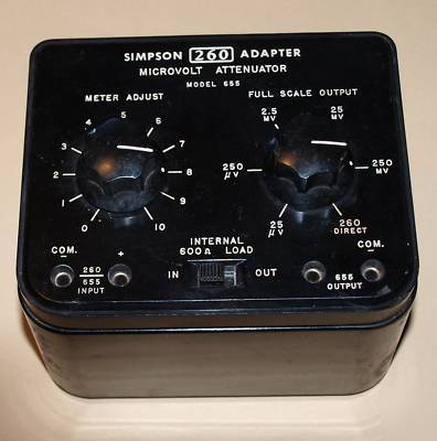 Simpson model 655 microvolt attenuator for simpson 260