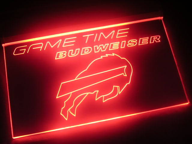 U1674R buffalo bills budweiser sport bar light sign