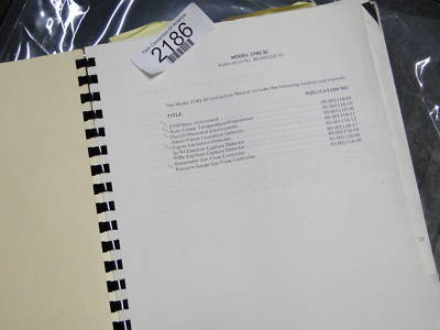Varian 2700 gas chromatograph model 274030-02 w/ manual