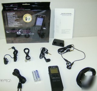 1GB sd voice recorder system record phone cell ac power
