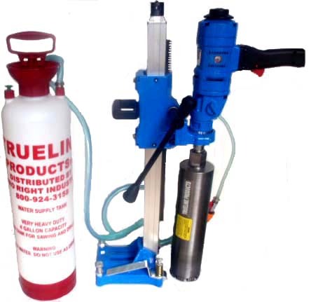 2 spd hand held core drill (4)diamond core bit H20 tank