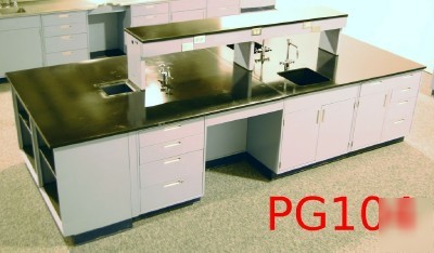 28' fisher hamilton lab cabinets / laboratory casework