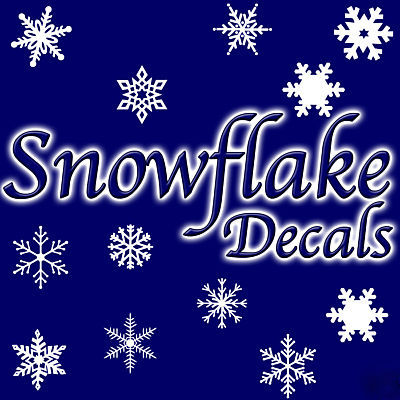 28 snowflake vinyl decals/graphics/stickers free p&p