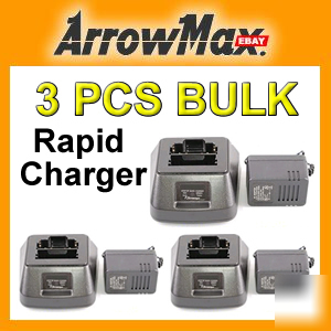 3 x charger for icom ic-F3 ic-F3S ic-F4 ic-F4S ic-T2A