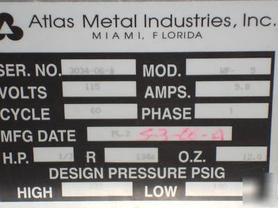Atlas wf-5 marble slab ice cream mixing frost top 2006
