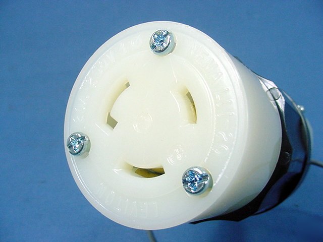 Leviton L11-20 locking connector plug 20A 250V 3Ã¸y