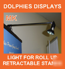 Spot halogen light 4 retractable banner roll up stands 
