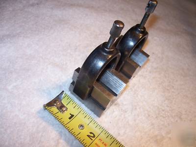 (2) l. s. starrett no. 278 matching v blocks and clamps