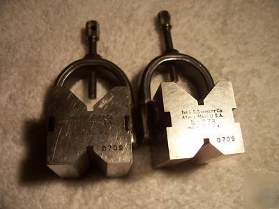(2) l. s. starrett no. 278 matching v blocks and clamps