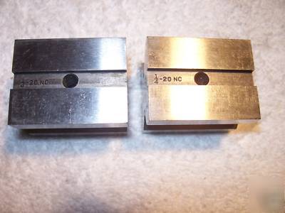 (2) l. s. starrett no. 278 matching v blocks and clamps