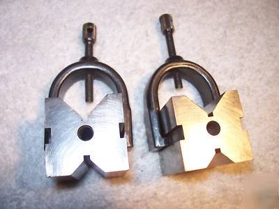 (2) l. s. starrett no. 278 matching v blocks and clamps