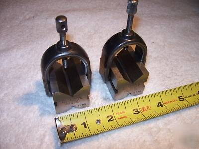 (2) l. s. starrett no. 278 matching v blocks and clamps