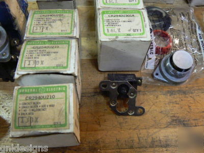 36PC lot ge CR2940U pushbuttons lights & contact blocks