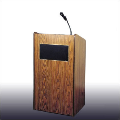 Aristocrat floor sound lectern #6010 finish: mahogany