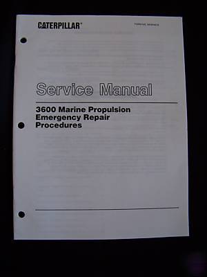 Caterpillar cat 3600 engine emergency repair manual 