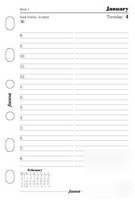 Filofax pocket a day on one 1 page 2010 diary refill