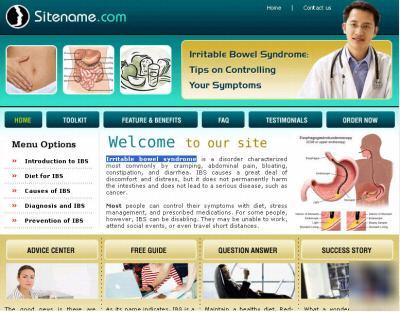 Irritable bowel syndrome website for sale + adsense