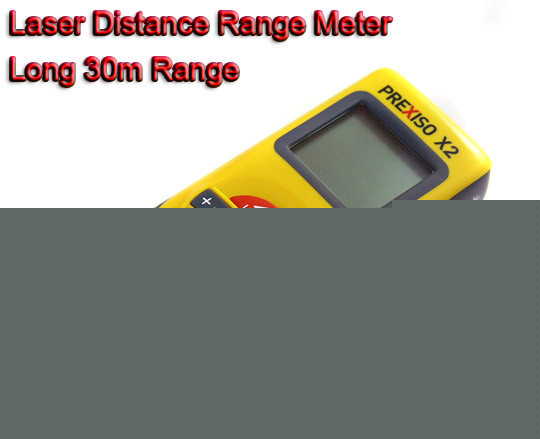 Laser distance range meter measuring tape 30 m yellow