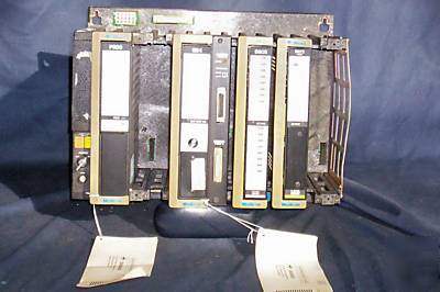 Modicon gould as-884A-211, plc 6 slot rack 4 components