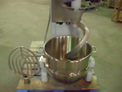 New hobart 80 quart dough mixer paddle, hook, bowl