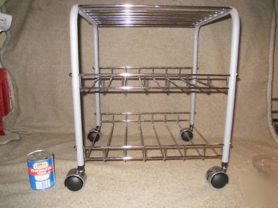 Office computer printer cart shelf portable shelving