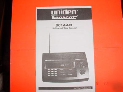 Uniden police scanner BC144XL manual bc 144 xl