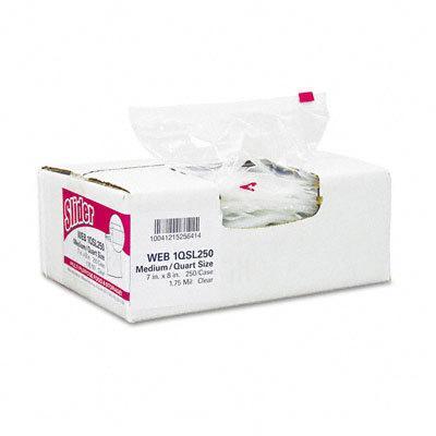 Webster 1QSL250 - slider storage bags, 1QT., 7 x 8, 1.7