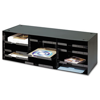 Steelmaster literature sorter 12 sections black metal