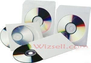 1000PCS paper sleeve envelopes with clear window + flag