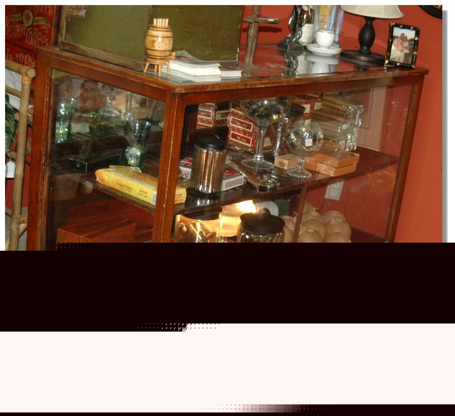 Antique cigar humidor commercial large display old case