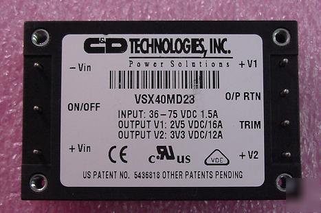 Dc-to-dc converter VSX40MD23 48V in 2.5V/3.3V out qty 1
