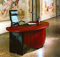 New contemporary cherry wood executive office desk-UTM3