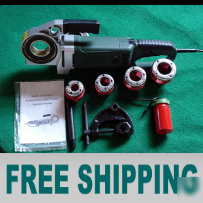 Portable electric diehead threading machine w/free case