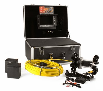 Sewer drain pipe color camera video dvr 130FT 360 cam