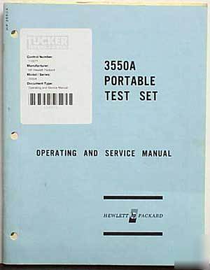 Agilent hp 3550A portable test set op/service manual