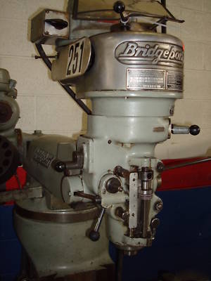 Bridgeport mill w/ power feed & slotting head. 42