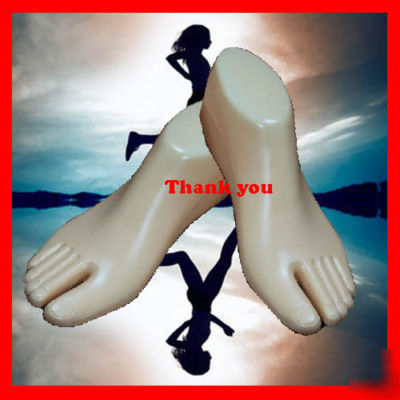 Female feet mannequin - 1 pair shoes thong foot display