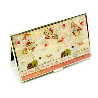 Mop hello kitty bird metal credit name card case holder