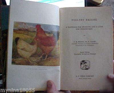 1949 poultry raising 2ND editon text book for students