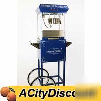 6OZ popcorn popper machine & cart red, blue, or black