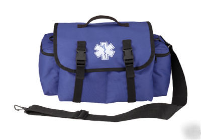 Blue emt ems medical trauma paramedic bag w/ free decal