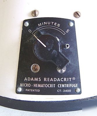 Clay adams readacrit micro hematology lab centrifuge ct