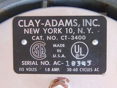 Clay adams readacrit micro hematology lab centrifuge ct
