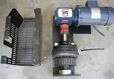 Dc motor, gear box, tensioner clutch, & controls