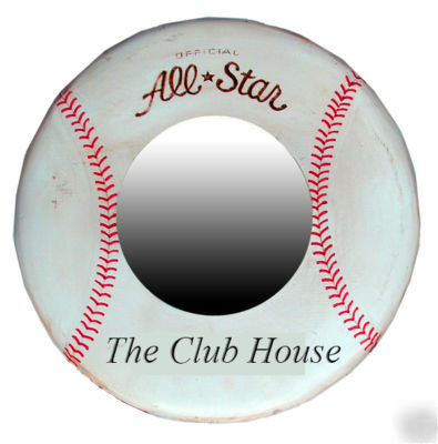 Handcrafted baseball mirror--customize with your name