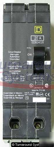 New square d EDB24020 circuit breakers, 20 a, 2 pole, 