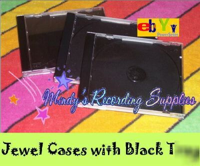 New standard cd jewel case with black tray 10-pack 